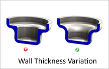 Wall thickness variation casting design guidelines 